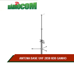 ANTENA BASE UHF 2X58 6DB GANHO