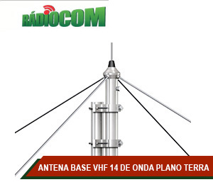 ANTENA BASE VHF 14 DE ONDA PLANO TERRA