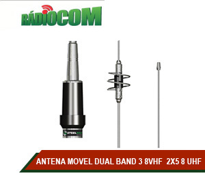 ANTENA MOVEL DUAL BAND 3 8VHF  2X5 8 UHF