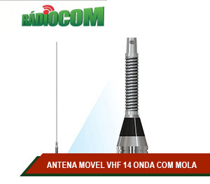 ANTENA MOVEL VHF 14 ONDA COM MOLA