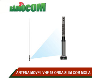 ANTENA MOVEL VHF 58 ONDA SLIM COM MOLA
