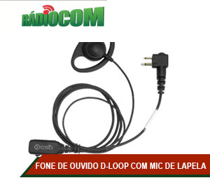 FONE DE OUVIDO D-LOOP COM MICROFONE DE LAPELA - EP