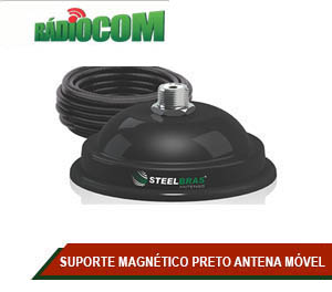 SUPORTE MAGNÉTICO PRETO ANTENA MÓVEL